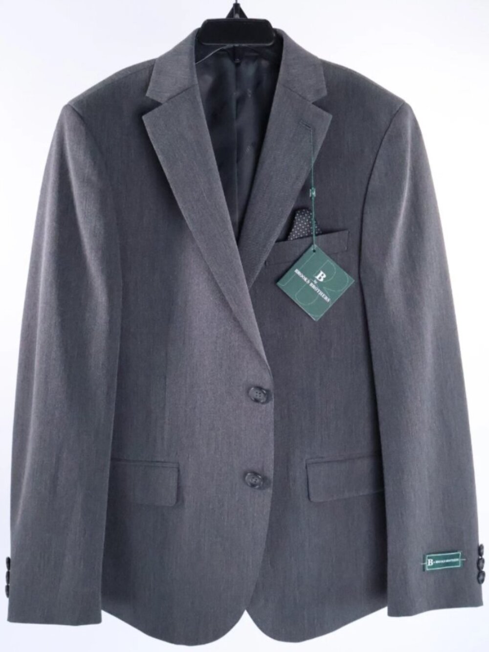Brooks Brothers Blazer Suit Jacket Boys Gray Stretch Formal Classic Fit